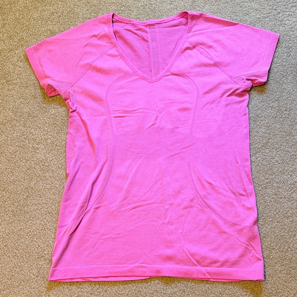 Lululemon Pink V-Neck Top